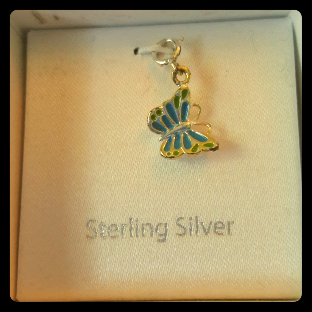 Sterling silver butterfly CHARM (New in Box)